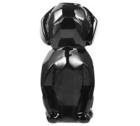 Operitacx Vetro Nero Bicchiere da Cocktail a Forma di Cane per Bar | Trasparente, Fondo Piatto Stabile, Stile Minimale, Regalo Originale per Bartender e Casa