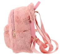 Operitacx Zaino in Peluche per Ragazza Orecchie di Orso, Borsa a Due Spalle Soffice e Casual, Zaino a Tracolla Rosa per Viaggi, Shopping e Uso Quotidiano
