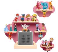 OPERMAXER Tonie - Scaffale a forma di nuvola per 30-35 personaggi, set di 3 scaffali Toniebox e Tonies, per personaggi uditivi, ragazzi e ragazze, ideale per la cameretta dei bambini (rosa)