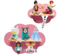 OPERMAXER Tonie - Set di 2 scaffali a forma di nuvola per 12-16 personaggi, Toniebox e Tonies, per personaggi uditivi, ragazzi e ragazze, perfetto per la cameretta dei bambini (rosa)