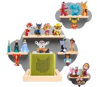 OPERMAXER Tonie - Set di 3 scaffali a forma di nuvola per 30-35 personaggi, Toniebox & Tonies, per personaggi uditivi, ragazzi e ragazze, perfetto per la cameretta dei bambini (grigio)