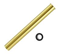 OPERMAXER Tubo sommergibile in ottone 300 mm per sifone, tubo di prolunga 32 mm, tubo di scarico dritto, sifone per bottiglia per scarico lavandino, oro spazzolato