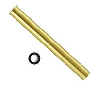 OPERMAXER Tubo sommergibile in ottone, lunghezza extra 400 mm, per sifone universale, prolunga tubo 1 1/4" x 32 mm, tubo di regolazione con guarnizioni, oro spazzolato