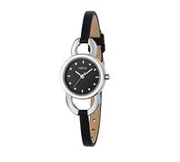 Opex-X4061LA1-Magda-Orologio da donna con cinturino in pelle e quadrante nero, colore: nero