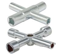 Opfiue Set di 2 chiavi per rubinetto sospeso multifunzionali, si adatta alla maggior parte delle valvole di controllo dell'acqua del rubinetto, versatili, per proprietari di abitazioni/idraulici