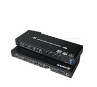 OPFVUJIKX 2/4In-1Out USB 3.0/4K@60Hz KVM Switch Box for 2 PC Che condividono Tastiera Mouse Stampante Video USB Switcher Splitter(4 HDMI Inputs)