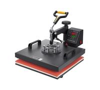 OPFVUJIKX Macchina della pressa di Calore, 2In1 Pressa di Calore Macchina 38 * 38 CM Multifunzionale 360 ° Swing-Away Stampante A Sublimazione Digitale Trasferimento Fai da Te T-Shirt cap