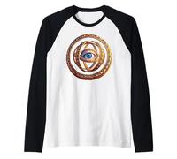 Ophanim Arte Spirituale del Design degli Angeli biblicamente accurato Maglia con Maniche Raglan