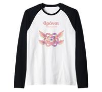 Ophanim Thrones Biblicamente accurato Angelcore ebraico Angelcore Maglia con Maniche Raglan