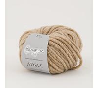 Ophelia Italy Adele - 002 Beige - Gomitoli Lana 50g Filato Stoppino, 70% Acrilico, 30% Lana Vergine, Filati per Lavoro a Maglia, per Ferri e Uncinetto.