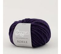 Ophelia Italy Adele - 009 Viola Prugna - Gomitoli Lana 50g Filato Stoppino, 70% Acrilico, 30% Lana Vergine, Filati per Lavoro a Maglia, per Ferri e Uncinetto.