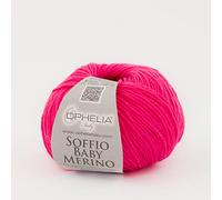 Ophelia Italy Baby Merino, gomitolo in pura lana merino, 50 g - 010 fucsia, filato soffice e lineare, in 100% lana merino, resistente al restringimento, gomitoli di lana