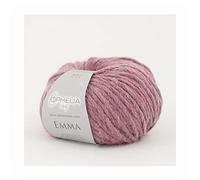 Ophelia Italy Emma - 004 Rosa - Gomitoli Lana 50g Filato stoppino, 15% Alpaca, 15% Lana Vergine,10% Viscosa, 60% Acrilico, Filati per Lavoro a Maglia, Gomitolo per Ferri e Uncinetto.