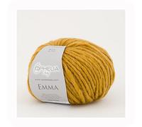 Ophelia Italy Emma - Colore 013 Senape - Gomitoli Lana 50g Filato stoppino, 15% Alpaca, 15% Lana Vergine,10% Viscosa, 60% Acrilico, Filati per Lavoro a Maglia, Gomitolo per Ferri e Uncinetto.