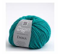 Ophelia Italy Emma - Gomitoli Lana 50g Filato stoppino 15% Alpaca 15% Lana Vergine 10% Viscosa 60% Acrilico (029 Smeraldo)