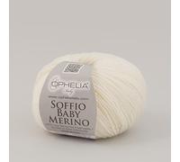 Ophelia Italy Soffio Baby Merino - Gomitolo Pura Lana Baby 50g - 002 Panna - Filato soffice e lineare in 100% Lana Merino fine irrestringibile, gomitoli Lana Offerta
