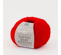 Ophelia Italy Soffio Baby Merino - Gomitolo Pura Lana Baby 50g - 012 Rosso - Filato soffice e lineare in 100% Lana Merino fine irrestringibile, gomitoli Lana Offerta