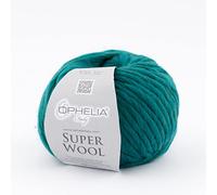 Ophelia Italy Super Wool - 010 Verde - Gomitoli Lana Grossa da 100gr in 70% Lana Merino Extrafine Basolan 30% Lana Alpaca Baby. Filati per Lavoro a Maglia, Gomitolo per Ferri e Uncinetto.