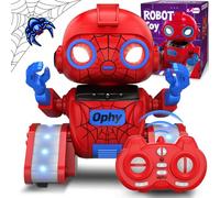 Ophy Robot Bambini, Funzione di Proiezione Innovativa, | Robot Telecomandato con Controllo Gestuale Occhi a LED, Musica, Robot Giocattoli per bambini e bambine (rosso)