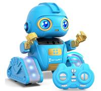 Ophy Robot Bambini, Funzione di Proiezione Innovativa, Robot Telecomandato con Controllo Gestuale, Occhi a LED, Musica, robot Halloween Giocattoli per bambini e bambine (Blu)