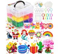 Ophy Set Perline da Stirare 15000pz 5mm Perline a Fusione | 6 Pegboard, 16 Modelli, 5 Carte da Stiro, Adatto Per Accessori Artigianali Fai Da Te Per Bambini Giochi Creativi