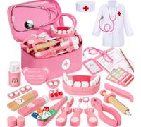 Ophy Valigetta Dottore Bambini, 16 Pezzi kit Dottoressa Bambina Ragazze e Ragazzi 3, 4, 5, Kit Medico Giocattolo con Stetoscopio, Kit Dottore Bambino,Gioco di Ruolo per bambina Performance,Halloween