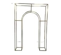 OPIGJUFD Arco Nuziale Kit di Supporto for fondale ad Arco Geometrico for Matrimonio, 1/3 Pezzi - Cornice for composizioni Floreali in Oro Scintillante per Matrimoni(200 x 140 cm 1pcs)