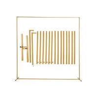 OPIGJUFD Arco Nuziale Supporto for Arco for Matrimonio Rettangolare Dorato, 1 Set, for Palloncini for Decorazioni for Feste, Supporto for Cornice for fondale per Matrimoni(200x200cm)
