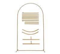 OPIGJUFD Arco Nuziale Supporto for Sfondo for Decorazioni for Feste Nuziali con Arco Dorato, Supporto for Tubo Tondo ad, Kit for Palloncini, for Display per Matrimoni(4ft(120cm))