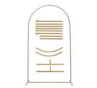 OPIGJUFD Arco Nuziale Supporto for Sfondo for Decorazioni for Feste Nuziali con Arco Dorato, Supporto for Tubo Tondo ad, Kit for Palloncini, for Display per Matrimoni(4ft(120cm))