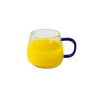 OPIGJUFD Bicchieri Acqua Vetro Modello da 400 ml Tazza caffè Bolla d'aria in vetro d'acqua Resistente alla temperatura Maniglia tè Bere for uso domestico(Color 3)