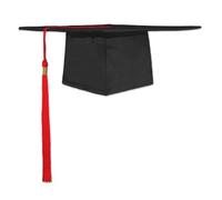 OPIGJUFD Cappello da laurea Cappello accademico Master Laureato Dottore Nero rigido Nappe Preside per cerimonia di laurea(Color4)