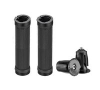 OPIGJUFD Impugnature per Manubrio Bici Manopole for Manubrio della Bicicletta con 1 Paio di estremità in Lega Alluminio, Gomma, Antiscivolo, Blocco bilaterale for Ciclismo per Ciclismo(Black Style 2)