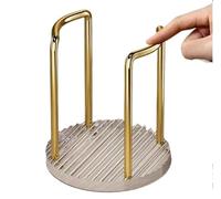 OPIGJUFD Portabicchieri Di Carta Coffee Cups Dispenser Rack With Bamboo Base Beverage Drinking Paper Cup Holder For Party Office Home Kitchen Magazzinaggio(Gold-A)