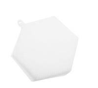 OPIGJUFD Rete Canvas Borse Bianco Tela di plastica a Maglie Fai da Te Fogli Trasparenti a Forma esagono Vuoto Ricamo Punto Croce Bianco Maglia Uncinetto per la Lavorazione Artigianale(15X12X0.1CM)