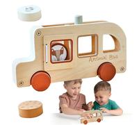 Opilroyn Bambini Autobus Giocattoli - Giocattoli in legno per bambini - Gioco educativo portatile Gioco creativo interattivo per l'intrattenimento scolastico Ragazze