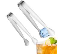 Opilroyn Bastoncini di ghiaccio | 2 Pezzi Pinze per Ghiaccio in Acciaio - Pinze per Morshmallow | Per Marshmallows Casa Bartender Tè Bicker Caffè Amante Panettiere Ristorante Buffet Servizio