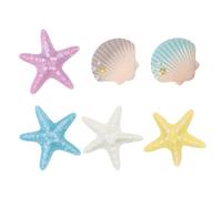 Opilroyn Bogg Borsa Charm Borsa Bogg | 6 PZ Stella Marina Shell Tote Bag Charm Borsa da Spiaggia Borsa da Spiaggia Colorata Decorazioni Borsa Decorativa Ciondolo per Borse da Spiaggia Borse