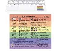 Opilroyn Cheat Sheet Sticker - Pc Reference Keyboard shortcuts PVC Decor, Guida di riferimento rapido per Word/Ex cel, Tasti di scelta rapida per tastiera computer portatile Adesivi per desktop SM