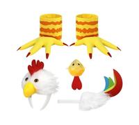 Opilroyn Chicken Headband - Animal Cosplay Kit, Rooster Costume Accessories