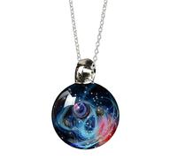 Opilroyn Collana con ciondolo a forma di pianeta, da donna, con ciondolo a forma di stella dell'universo, per San Valentino, compleanno, amante dello spazio, migliori amici, ragazze, moglie, mamma