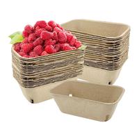 Opilroyn Contenitori per Frutti di Bosco | 50 Pezzi da 1 Pinta per Frutta,Cesto per Bacche Domestico | per Cucina Frigorifero Casa Festa Dispensa Mirtilli Fragole Lamponi Pomodorini