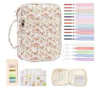 Opilroyn Custodia per libro della Bibbia, borsa per libro della chiesa con manico - borsa per il trasporto della Bibbia con tasca con cerniera e forniture per lo studio, borsa da viaggio per ragazze