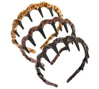 Opilroyn Fascia per capelli retrò con teschio alto, 3 pezzi, antiscivolo, reversibile, retrò, per eventi formali, sport, cosplay, tutti i giorni, allenamenti, donne e ragazze