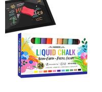 Opilroyn Liquid Chalk Markers - 6mm Reversible Tips, Erasable Writing Pens