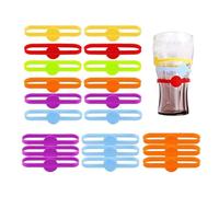 Opilroyn Marcatori per bevande, etichette in silicone per vino e bicchieri, etichette colorate per strisce in silicone per vino, calici da champagne, calici da vino, Consulte la descripción, Vedere la