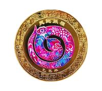 Opilroyn Moneta 'Anno del Serpente 2025 - Moneta ricordo dello Zodiaco placcata in Oro, gettone commemorativo in Rilievo 3D | fortunata per Natale, Capodanno Cinese, Regalo Decorativo per collezionis