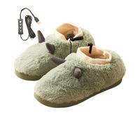 Opilroyn Pantofole riscaldate da donna, riscaldate elettriche, in peluche, riscaldate tramite USB, per donne e uomini