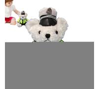 Opilroyn Politiche Animali imbalsamati - Orso di peluche decorativo - Morbido peluche di orsetti ripieni con vestito di polizia rimovibile, orsacchiotto di per bambini e bambine