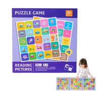 Opilroyn Puzzle di gioco di apprendimento precoce, gioco di puzzle alfabeto - Giochi di corrispondenza di parole magnetiche, personaggi cinesi Giocattoli di apprendimento inglese Puzzle avanzati